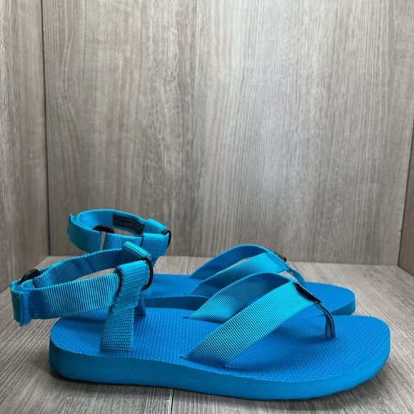 Teva Original Universal Sandals Size 8 Adjustable Strap Flat Thong Blue 1003986 - Picture 1 of 10